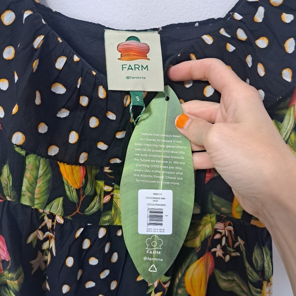 Farm Rio Cocoa Paradise Mini Dress Small NWT - Picture 7 of 7